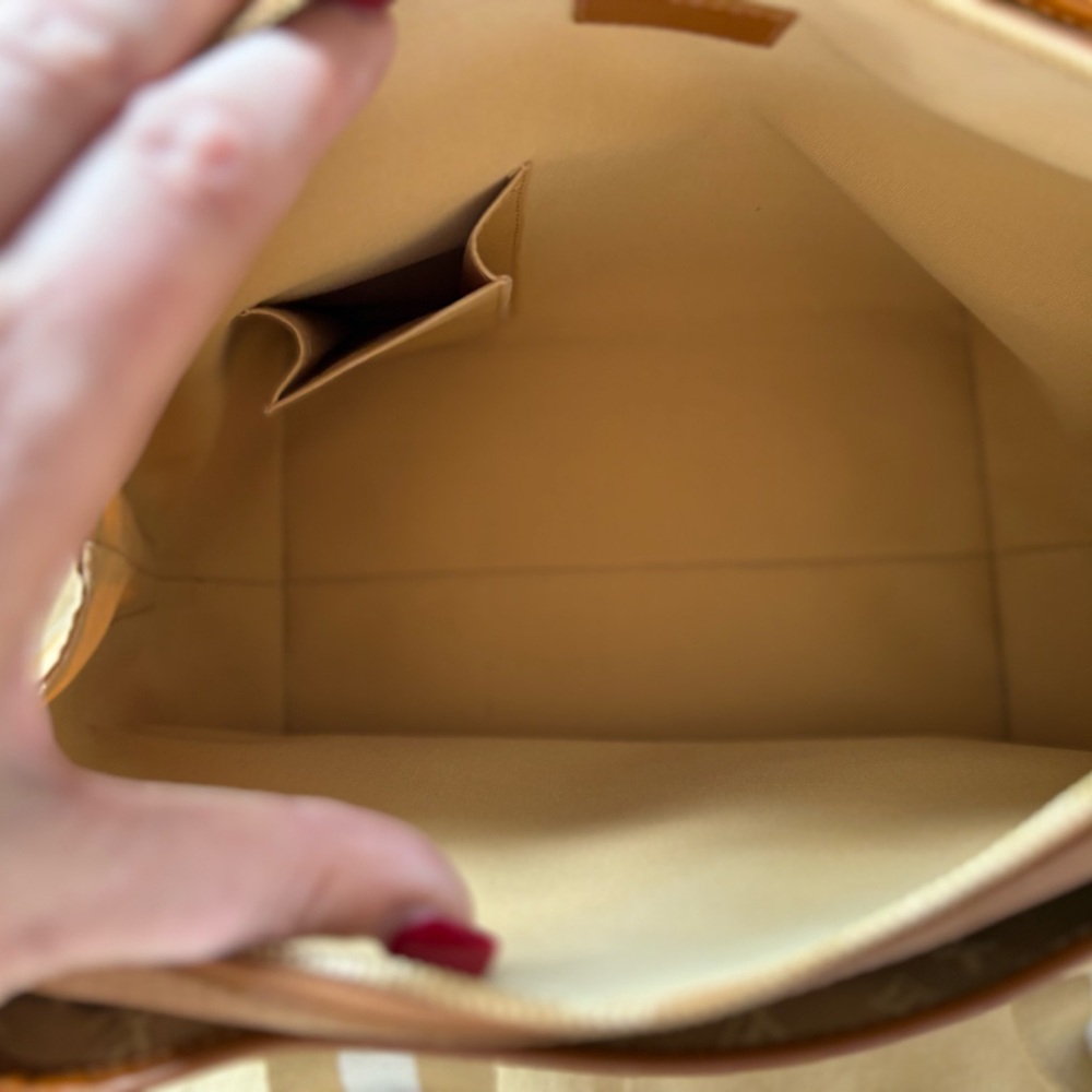 Louis Vuitton Beige Monogram Canvas Satchel with Tan Trim - Picture 4 of 6